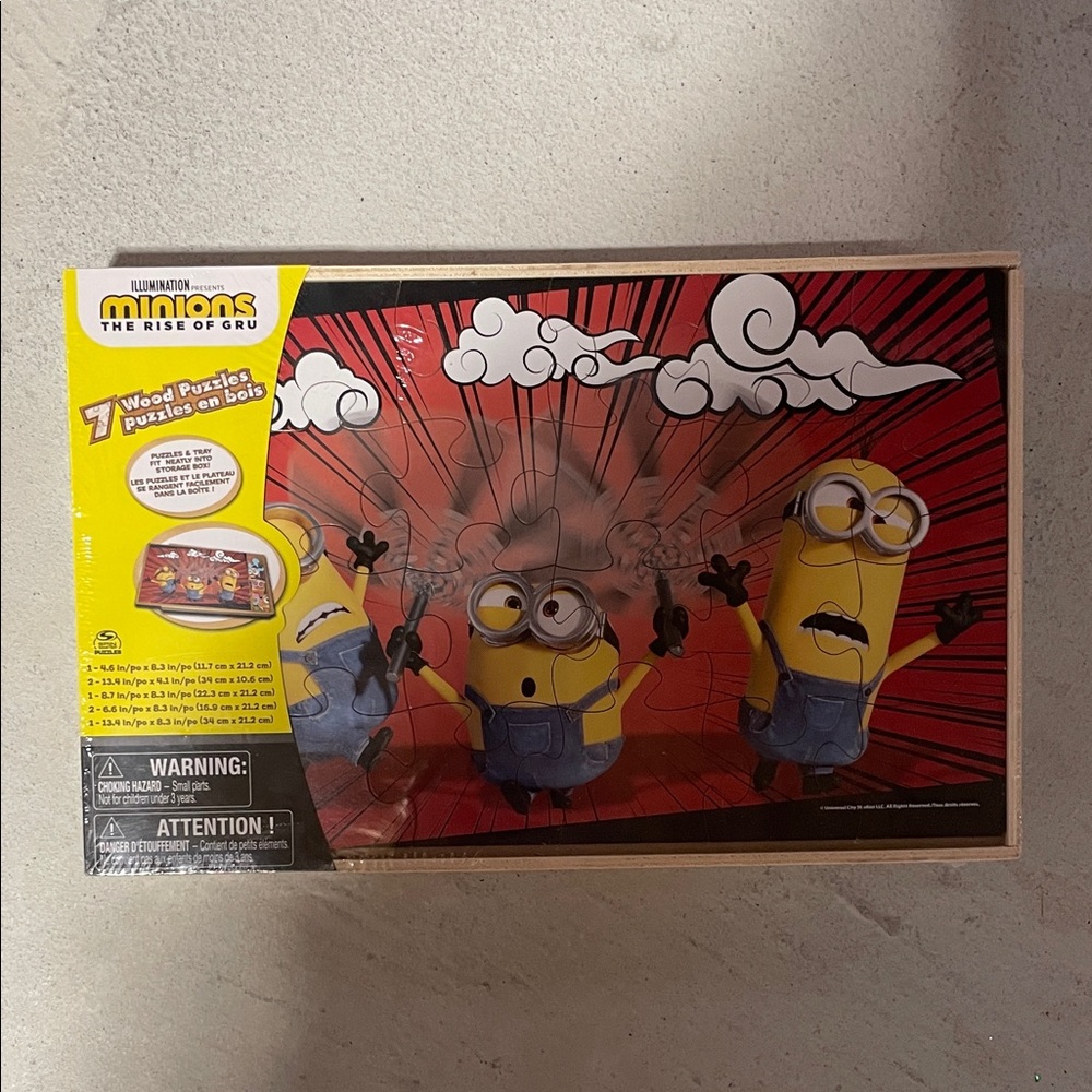 Minions Wooden Puzzle Set - 7 puzzles brand new sealed